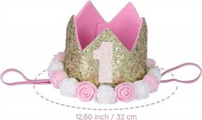 img 1 attached to Sparkling Gold Crown Baby 1St Birthday Party Hat For Your Little Prince/Princess!
