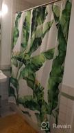img 1 attached to LIVILAN Tropical Shower Curtain, Green Shower Curtain, Plant Shower Curtain, Leaf Shower Curtain, Botanical Shower Curtain Set With 12 Hooks, 72X84 Inches, Jungle Bathroom Decor review by Mike Brumfield