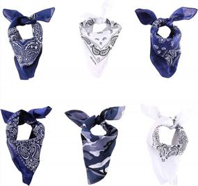 img 1 attached to 🧣 AIMHANKY Men's Accessories: 6PCS Assorted Paisley Bandanas - Handkerchiefs for Versatile Style