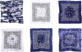 img 2 attached to 🧣 AIMHANKY Men's Accessories: 6PCS Assorted Paisley Bandanas - Handkerchiefs for Versatile Style