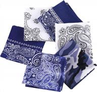 🧣 aimhanky men's accessories: 6pcs assorted paisley bandanas - handkerchiefs for versatile style logo