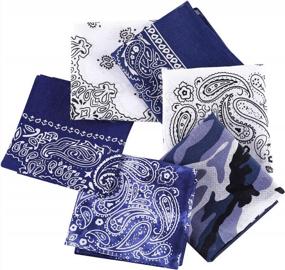 img 4 attached to 🧣 AIMHANKY Men's Accessories: 6PCS Assorted Paisley Bandanas - Handkerchiefs for Versatile Style