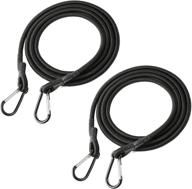 🔗 anndason heavy duty bungee cords with hooks and carabiner, sturdy latex bungee cords for trailers, luggage racks, kayaks, camping, and bike loads (2 pcs, 36 inch) logo