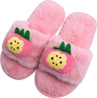 👦 yinbwol fluffy slippers for boys - bedroom and outdoor shoes logo