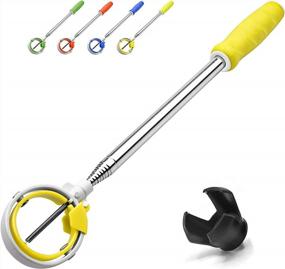 img 4 attached to Find Your Lost Golf Balls With Telescopic Golf Ball Retriever - Spring Release-Ready Head, Locking Clip & Grabber Tool - Perfect Golf Gift For Men With This Golf Accessories Set