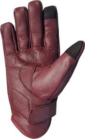 img 3 attached to 🧤 Men's Premium Leather Street Motorcycle Protective Cruiser Biker Gel Gloves Oxblood S: Ultimate Protection for the Modern Rider