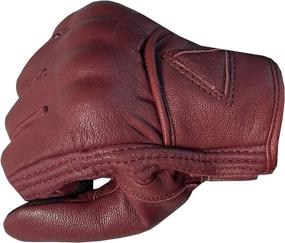 img 1 attached to 🧤 Men's Premium Leather Street Motorcycle Protective Cruiser Biker Gel Gloves Oxblood S: Ultimate Protection for the Modern Rider