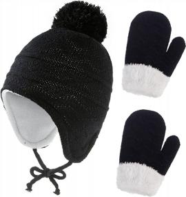 img 4 attached to Warm Up Your Little One With Our Toddler Fleece Hat And Mittens Set - Perfect For Winter Months!