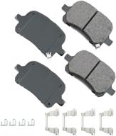 🔥 akebono act707a grey ultra-premium ceramic front disc brake pads: superior performance and durability логотип