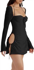 img 3 attached to Elegant Women'S Sexy Puff Sleeve Mini Dress - Perfect For Cocktail Parties!