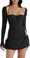 elegant women's sexy puff sleeve mini dress - perfect for cocktail parties! logo