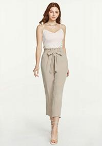 img 2 attached to Atika Women'S Cropped Paper Bag Pants: Chic High-Waisted Trousers With Comfy Elastic And Handy Pockets