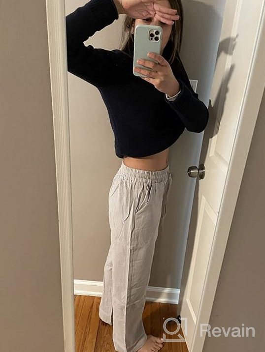 img 1 attached to Comfortable Women'S Drawstring Pants With Pockets - Straight Leg And High Waist Elastic Waistband - Perfect For Casual Wear review by Kevin Parker