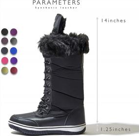 img 2 attached to Stay Fashionable & Warm With DailyShoes Women'S 2-Tone Knee High Cowboy Snow Boot