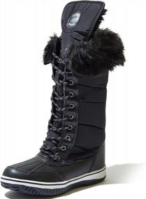 img 4 attached to Stay Fashionable & Warm With DailyShoes Women'S 2-Tone Knee High Cowboy Snow Boot