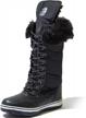 stay fashionable & warm with dailyshoes women's 2-tone knee high cowboy snow boot logo