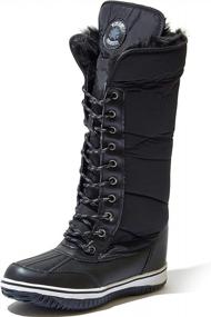 img 3 attached to Stay Fashionable & Warm With DailyShoes Women'S 2-Tone Knee High Cowboy Snow Boot