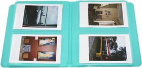 img 1 attached to Рамочный альбом Fujifilm Instax Mini цвета Macaron для моделей 7S/8/9/11/25/50/70/90 — вмещает мини-пленки в книжном дизайне мятного цвета