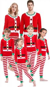 img 4 attached to Family Christmas Matching Pajamas - Women'S Cotton Jammies, Men'S Sleepwear & Long Sleeve PJs | Shelry