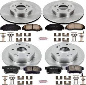 img 1 attached to 🔒 Enhance Your Braking Performance with Power Stop KOE1042 Autospecialty Front and Rear Replacement Brake Kit