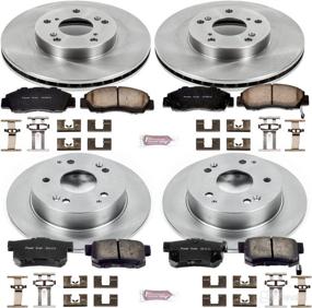 img 2 attached to 🔒 Enhance Your Braking Performance with Power Stop KOE1042 Autospecialty Front and Rear Replacement Brake Kit