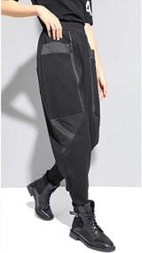 img 3 attached to Панковские штаны-харемы с заплатками и индивидуальными карманами на молнии - Minibee