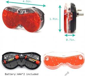 img 3 attached to 3 Super Bright Red LED Rear Carrier Light With Quick-Release And Batteries For Bicycles & Bikes - Vincita
