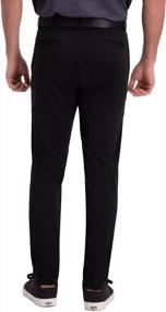 img 3 attached to Haggar Men's Active Series Slim Fit Flat Front Pant: Versatile and Stylish Performance Wear