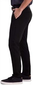 img 2 attached to Haggar Men's Active Series Slim Fit Flat Front Pant: Versatile and Stylish Performance Wear