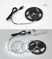 💡 usb led strip lamp 2835smd 5v: flexible light tape ribbon 1m-5m for hdtv, tv, desktop screen backlight bias lighting in white logo