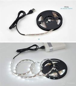 img 3 attached to 💡 USB LED Strip Lamp 2835SMD 5V: Flexible Light Tape Ribbon 1M-5M for HDTV, TV, Desktop Screen Backlight Bias Lighting in White