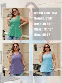 img 3 attached to ROSRISS Plus Size Tank Tops For Women Summer Sleeveless T Shirts V Neck Tunics