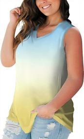 img 2 attached to ROSRISS Plus Size Tank Tops For Women Summer Sleeveless T Shirts V Neck Tunics