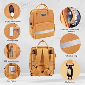 img 3 attached to 👶 Vitley Baby Diaper Bag Backpack: Changing Station, Shade Cradle Mattress, Waterproof Mom Bag – Multifunctional Fashion for Boys and Girls.