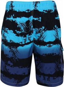 img 3 attached to Cogild Mens Swim Trunks, Colorful Printed Coconut Tree Long Swimming Trunks, Quick Dry Board Shorts With Mesh Lining