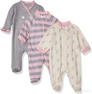 adorable and comfy: gerber baby girls' 3-pack sleep 'n play logo