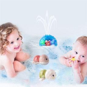 img 4 attached to 🐋 Interactive Whale Bath Toys for Toddlers: Light up, Water Spray, and Squirt Fun!