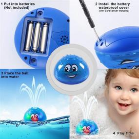 img 1 attached to 🐋 Interactive Whale Bath Toys for Toddlers: Light up, Water Spray, and Squirt Fun!