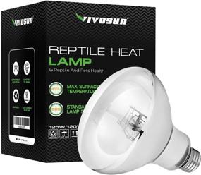 img 4 attached to 🦎 VIVOSUN Reptile Heat Lamp Bulb - 125W High Intensity Self-Ballasted UVA UVB Mercury Vapor Light Bulb for Reptiles, Amphibians, and Birds, Ideal for Optimal Heating