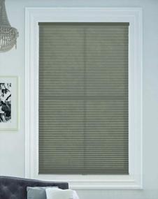 img 4 attached to Light Filtering Cordless Cellular Honeycomb Shade In Antique Pewter, Single Cell 9/16", 18" W X 48" H