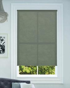 img 3 attached to Light Filtering Cordless Cellular Honeycomb Shade In Antique Pewter, Single Cell 9/16", 18" W X 48" H