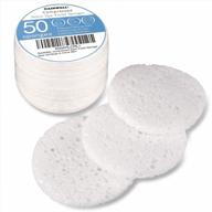 gainwell white cellulose facial sponges, 50-count compressed cosmetic spa sponges for cleansing, exfoliating mask & makeup removal logo