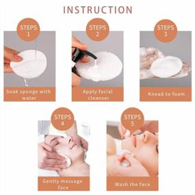 img 1 attached to GAINWELL White Cellulose Facial Sponges, 50-Count Compressed Cosmetic Spa Sponges For Cleansing, Exfoliating Mask & Makeup Removal