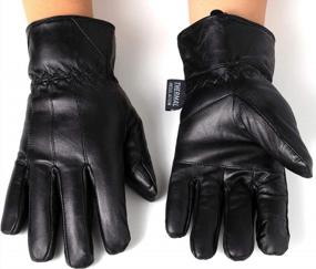 img 1 attached to 📱 Exclusive Leather Smartphone Gloves with Screen Compatibility: The Must-Have Android Men's Accessory