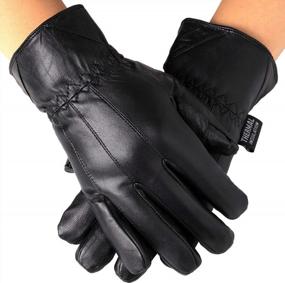 img 4 attached to 📱 Exclusive Leather Smartphone Gloves with Screen Compatibility: The Must-Have Android Men's Accessory