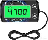 🛵 timorn small engine tachometer hour meter: digital waterproof tiny tach rpm & hr meter for dirt bike, chainsaw, lawn mower, generator motorcycle boat marine outboard логотип