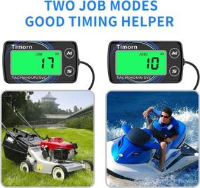 img 3 attached to 🛵 Timorn Small Engine Tachometer Hour Meter: Digital Waterproof Tiny Tach RPM & HR Meter for Dirt Bike, Chainsaw, Lawn Mower, Generator Motorcycle Boat Marine Outboard