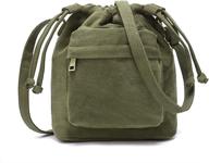 👜 women's canvas bucket shoulder handbags & wallets with crossbody drawstring at crossbody bags logo