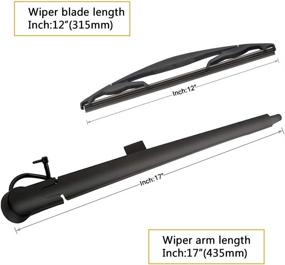 img 3 attached to 🚗 Premium Rear Window Wiper Arm and Blade Set - Perfect fit for Cadillac Escalade, GMC Yukon, Chevy Tahoe Suburban (2007-2013) - OEM 15277756 - 12" Blade