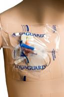 aquaguard shower protection sheets - 5" x 5" self-adhesive moisture barriers without latex - wound covers for showering - home medical supplies - pack of 7 (50005-pkg) logo